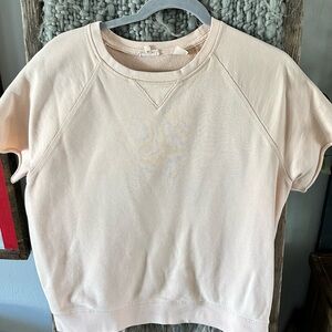 Levi's Women's Cream Short Sleeve Sweatshirt